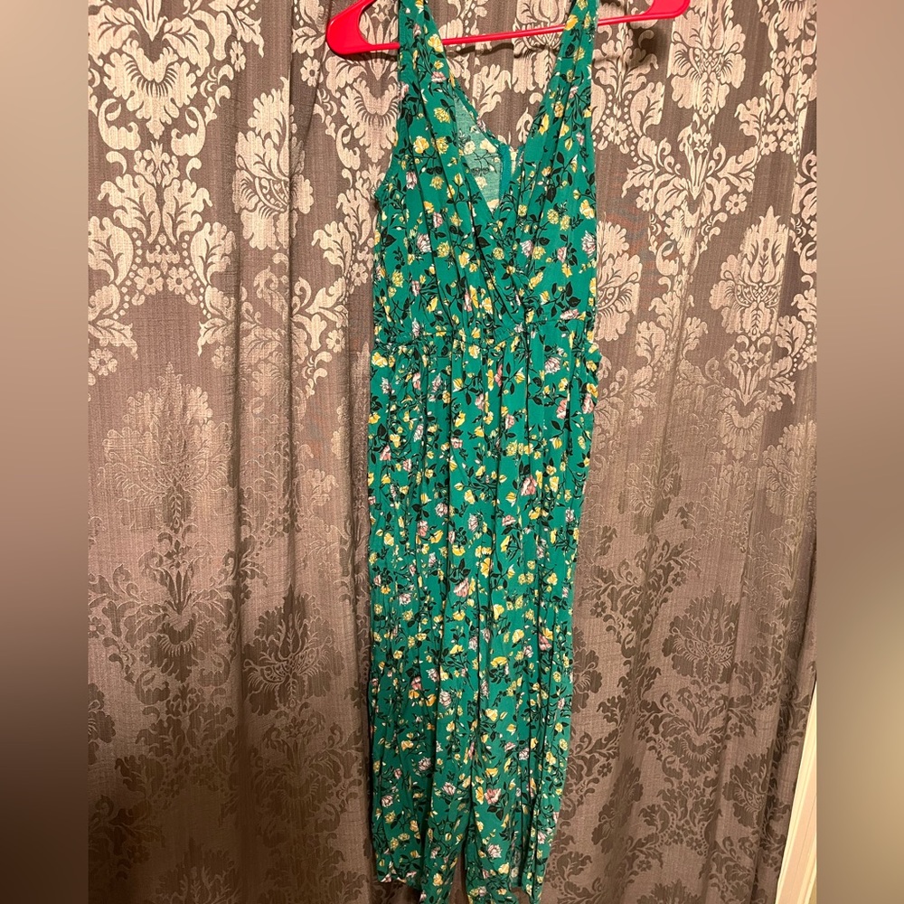 Green floral jumpsuit - never worn